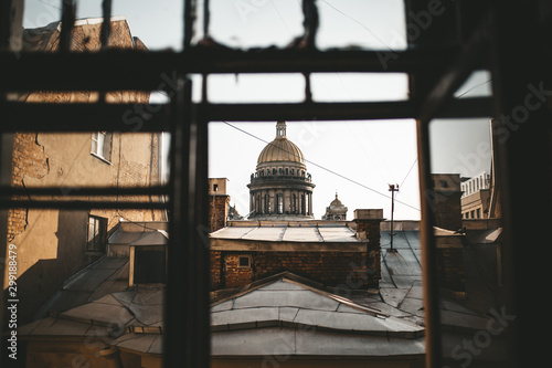 View from window on the Saint isaac's cathedral, Saint Petersburg, Russia photo