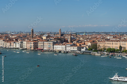 Fototapeta Naklejka Na Ścianę i Meble -  View from San Giorgio Maggiore church to Venice. Travel photo.  Italy. Europe.