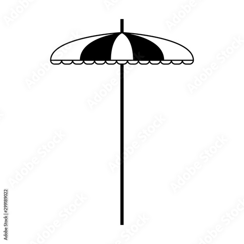 beach parasol icon, flat design
