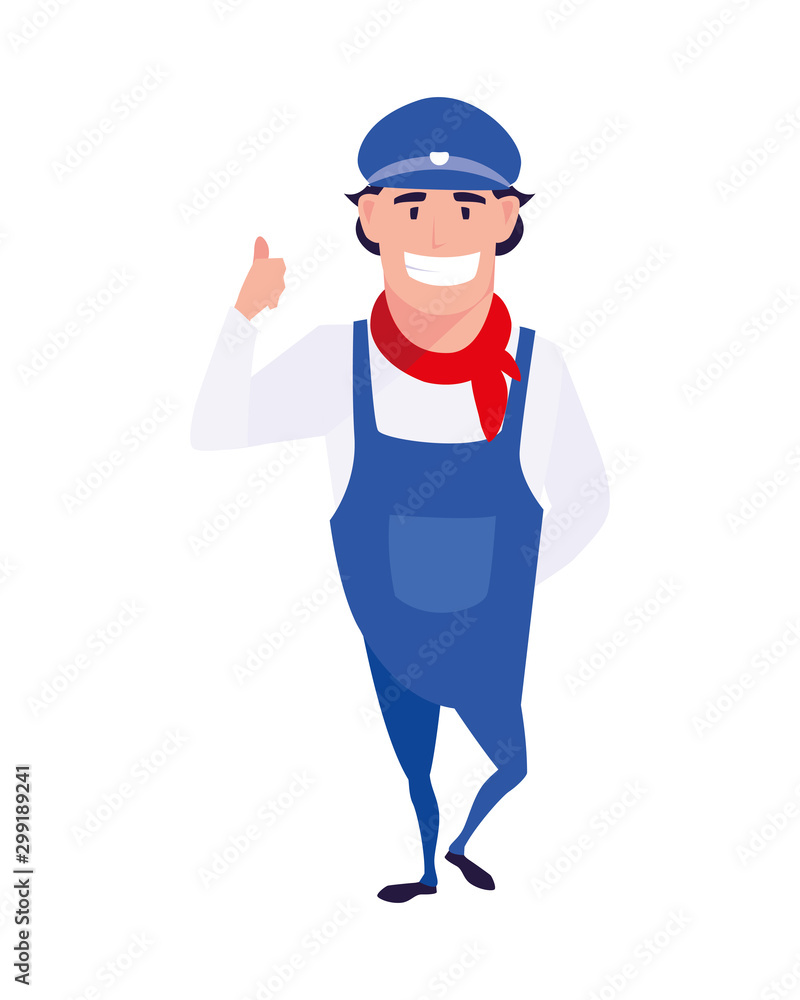 Isolated train driver person vector design Isolated train driver person vector design