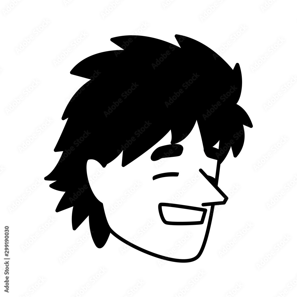 Isolated man head vector design Isolated man head vector design