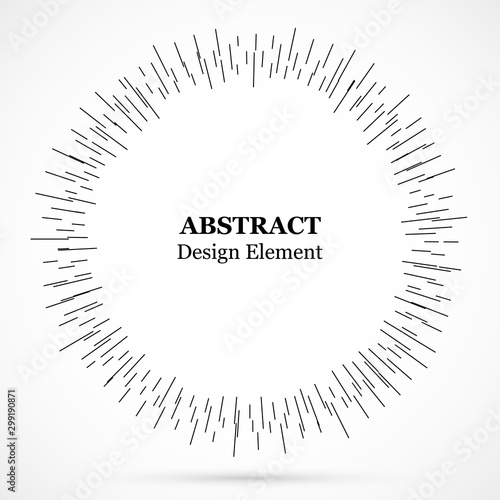 Bursting lines.Set of circu...