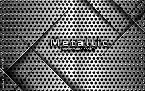 Silver Circle Metal Vector Background Modern Concept For Design