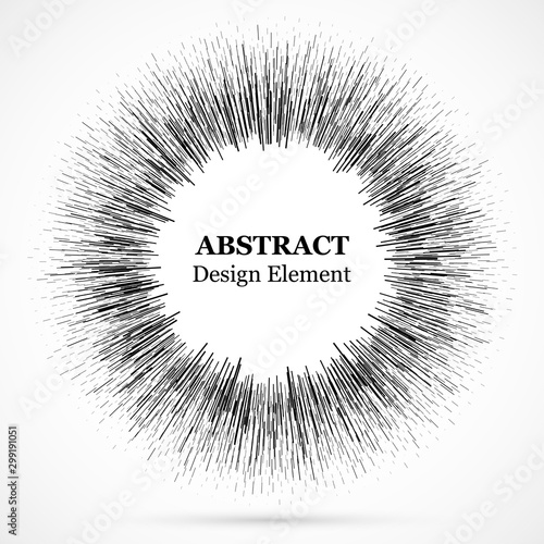 Bursting lines.Set of circu...