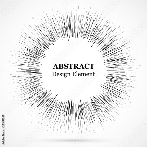 Bursting lines.Set of circu...