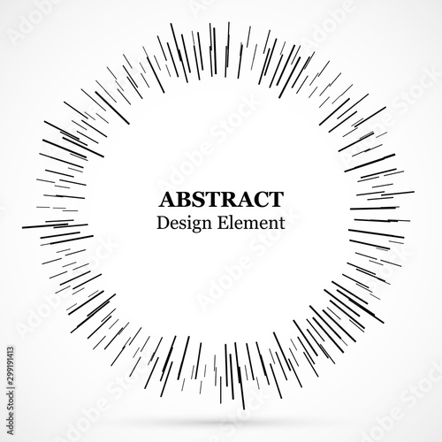 Bursting lines.Set of circu...