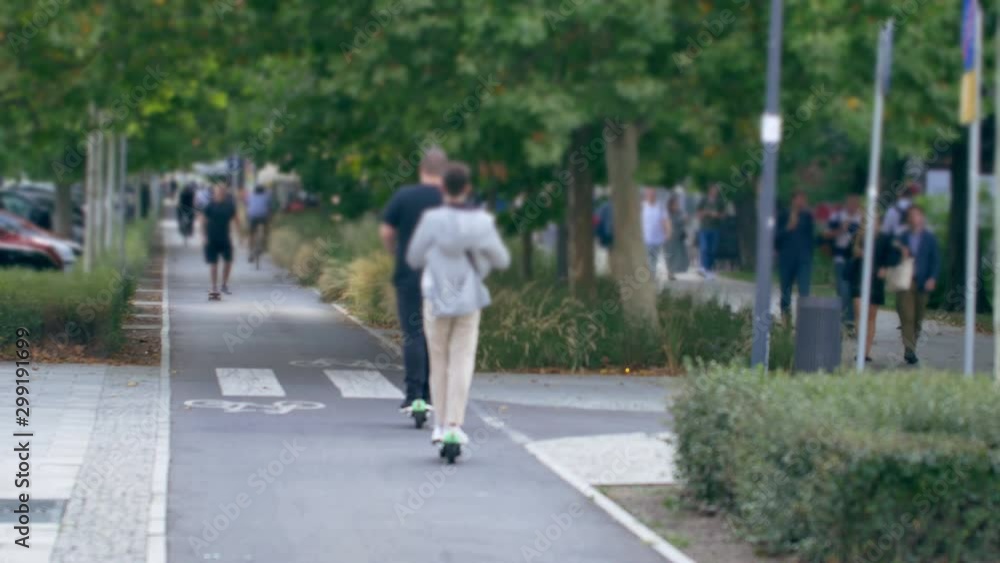 Unrecognizable people in the european city. Unrecognizable people in the european city.