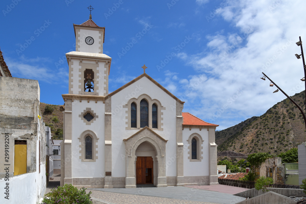Fototapeta premium Kirche San Juan Bautista in Vallehermoso / La Gomera