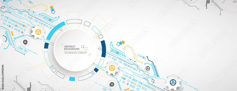 Vector illustration, Hi-tech digital technology and engineering theme Vector illustration, Hi-tech digital technology and engineering theme