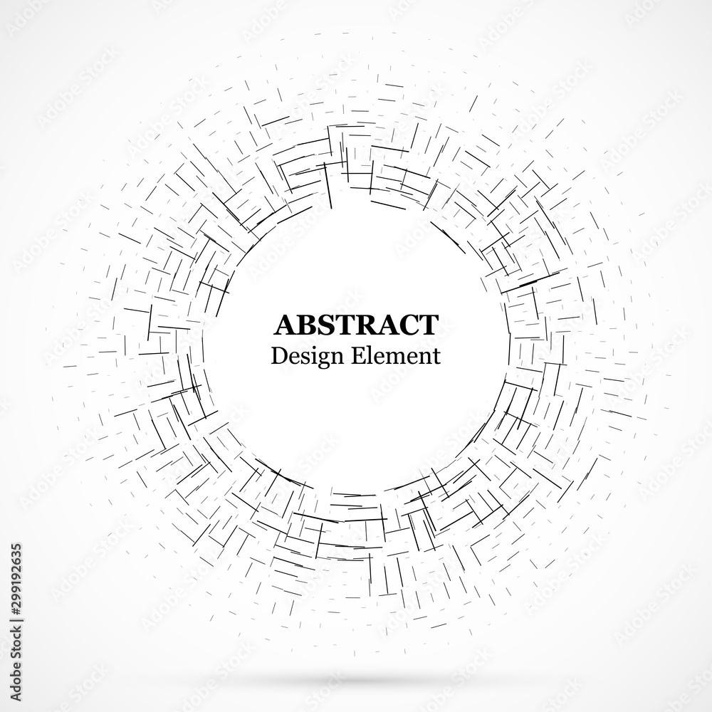 Abstract circular element.Set of circular crisscrosses.Assymetric radial elements.Linear drawing.Vector illustration pattern.Monochrome background. Geometric element. Abstract circular element.Set of circular crisscrosses.Assymetric radial elements.Linear drawing.Vector illustration pattern.Monochrome background. Geometric element.