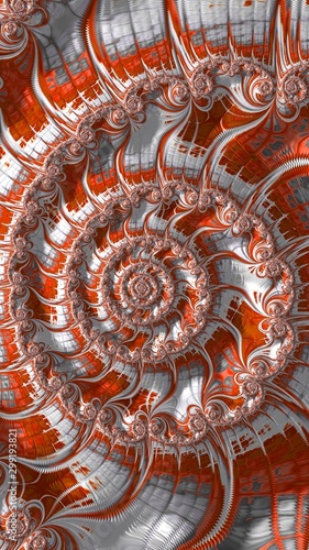 Wallpaper Mural Artfully 3D rendering fractal, fanciful abstract illustration and colorful designed pattern Torontodigital.ca