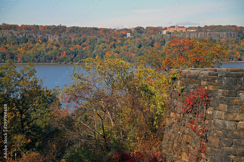 Trees, leaves, colors and foliage on the Hudson