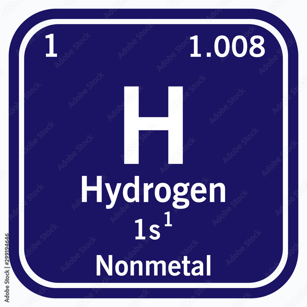 Hydrogen Symbol Periodic Table of the Elements Vector illustration eps 10 Hydrogen Symbol Periodic Table of the Elements Vector illustration eps 10