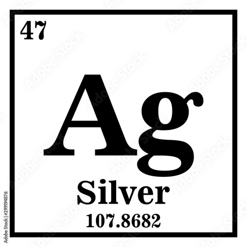 Silver  Periodic Table of the Elements Vector illustration eps 10