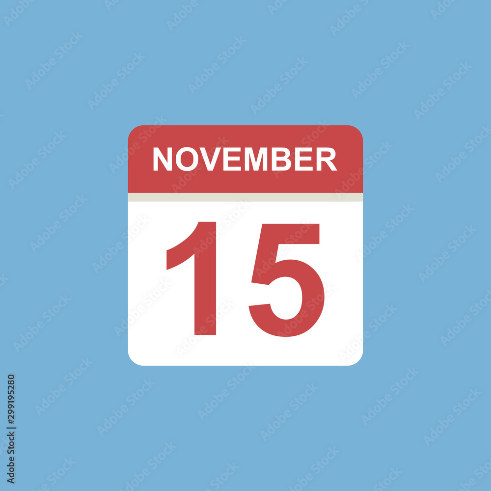 calendar - November 15 icon illustration isolated vector sign symbol calendar - November 15 icon illustration isolated vector sign symbol
