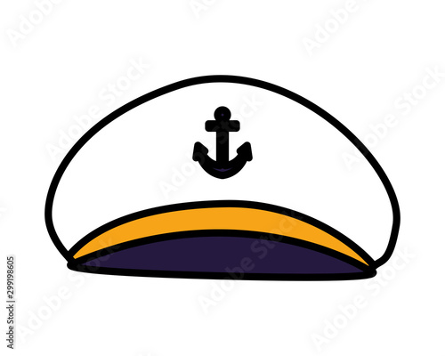 Isolated captain hat vector design