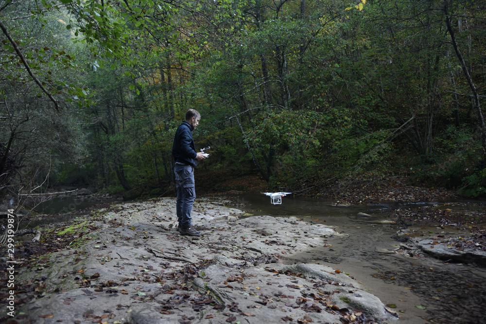 drone driver for documentary in the forest