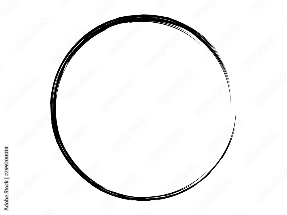 Grunge thin circle made of black ink using artistic brush.Grunge oval shape made for marking.Black circle made for your design. Grunge thin circle made of black ink using artistic brush.Grunge oval shape made for marking.Black circle made for your design.