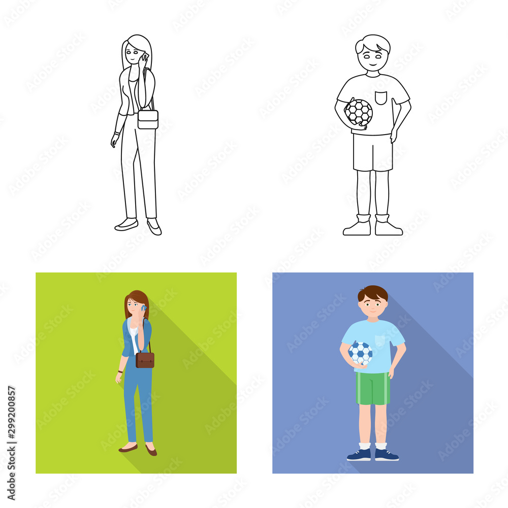 Isolated object of character and avatar icon. Collection of character and portrait stock symbol for web. Isolated object of character and avatar icon. Collection of character and portrait stock symbol for web.