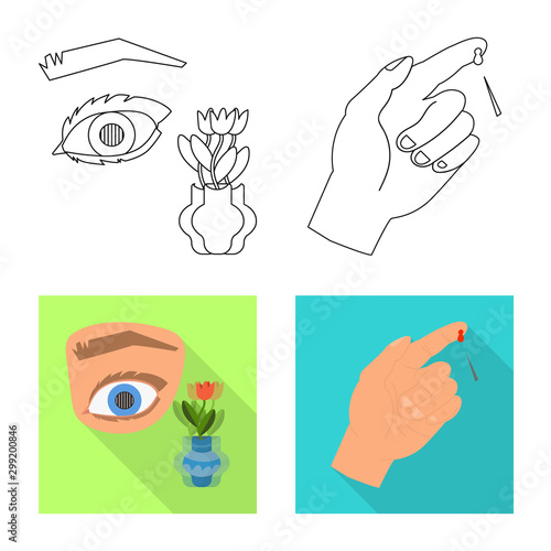 Vector design of diet and treatment icon. Set of diet and medicine vector icon for stock.