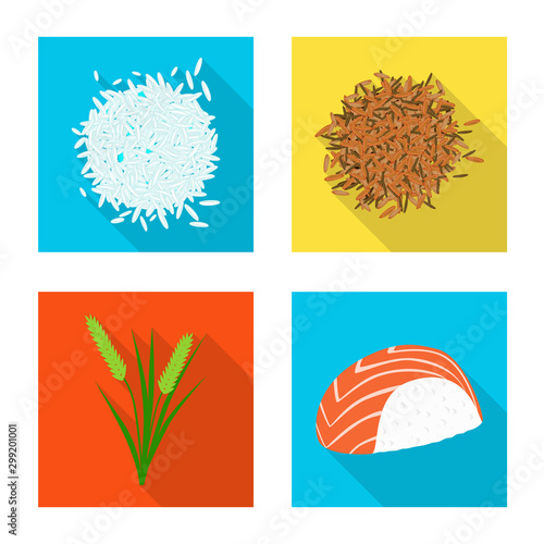 Vector illustration of raw and agricultural logo. Set of raw and ecological stock vector illustration.