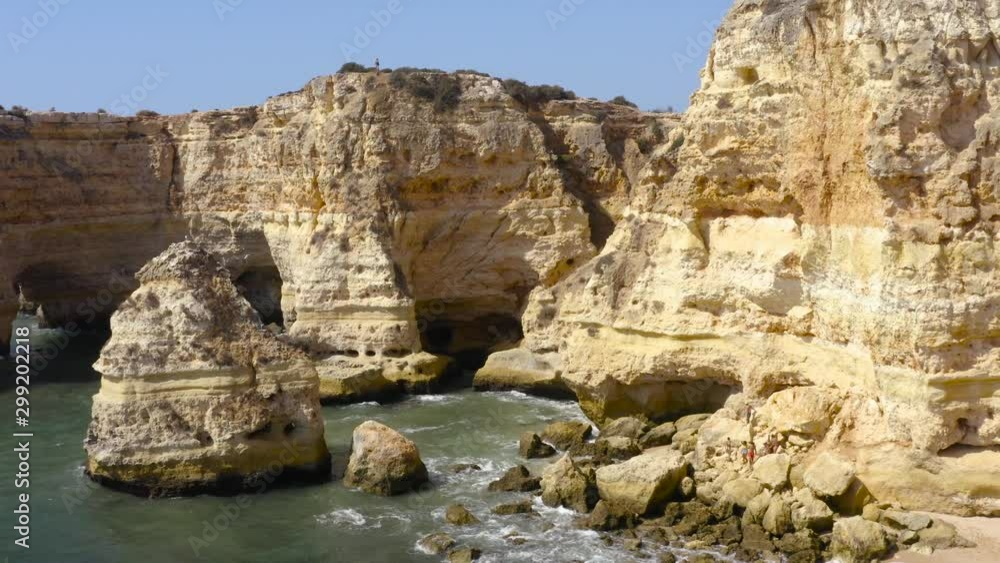 Praia Marinha in Portugal aerial view Praia Marinha in Portugal aerial view