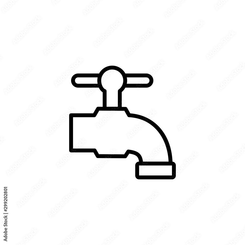 Isolated water tap icon linevector design Isolated water tap icon linevector design