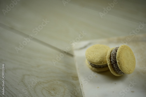 Konstfotografi alfajor de maizena - pastry - dulce de leche
