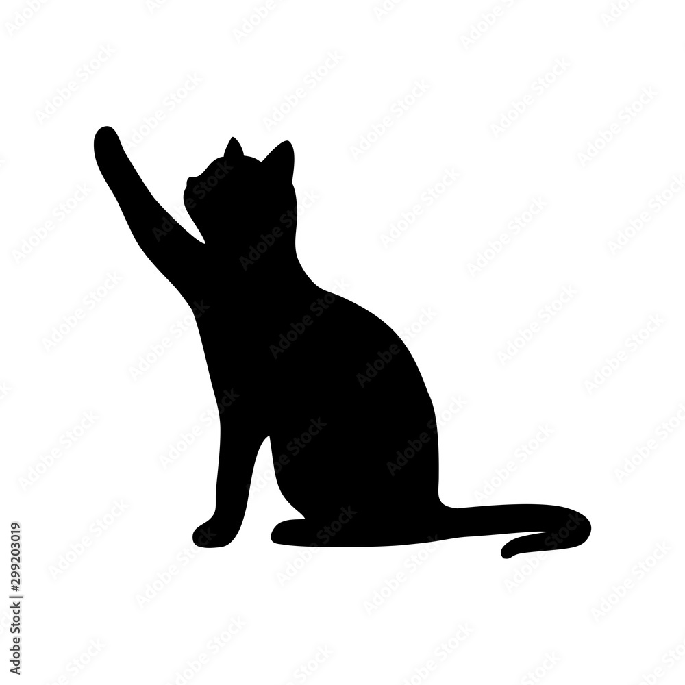 Obraz premium VECTOR. Cat. Business icon for the company. Logo for pet shop / veterinary clinic / symbol. Flat design. Illustration.