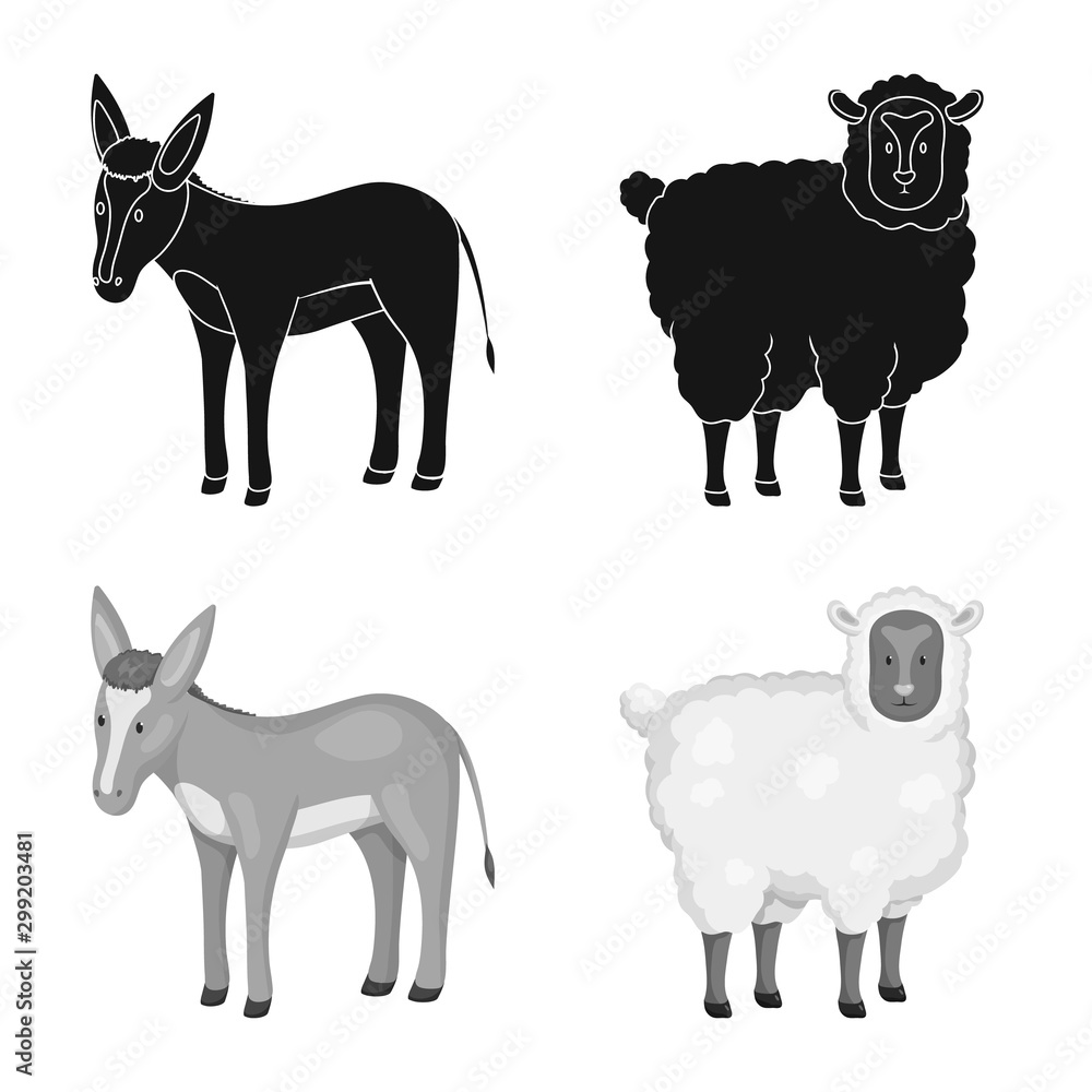 Isolated object of breeding and kitchen logo. Collection of breeding and organic vector icon for stock. Isolated object of breeding and kitchen logo. Collection of breeding and organic vector icon for stock.