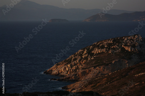 Ios  picturesque island with beautiful cycladic architecture  Aegean sea  Greece