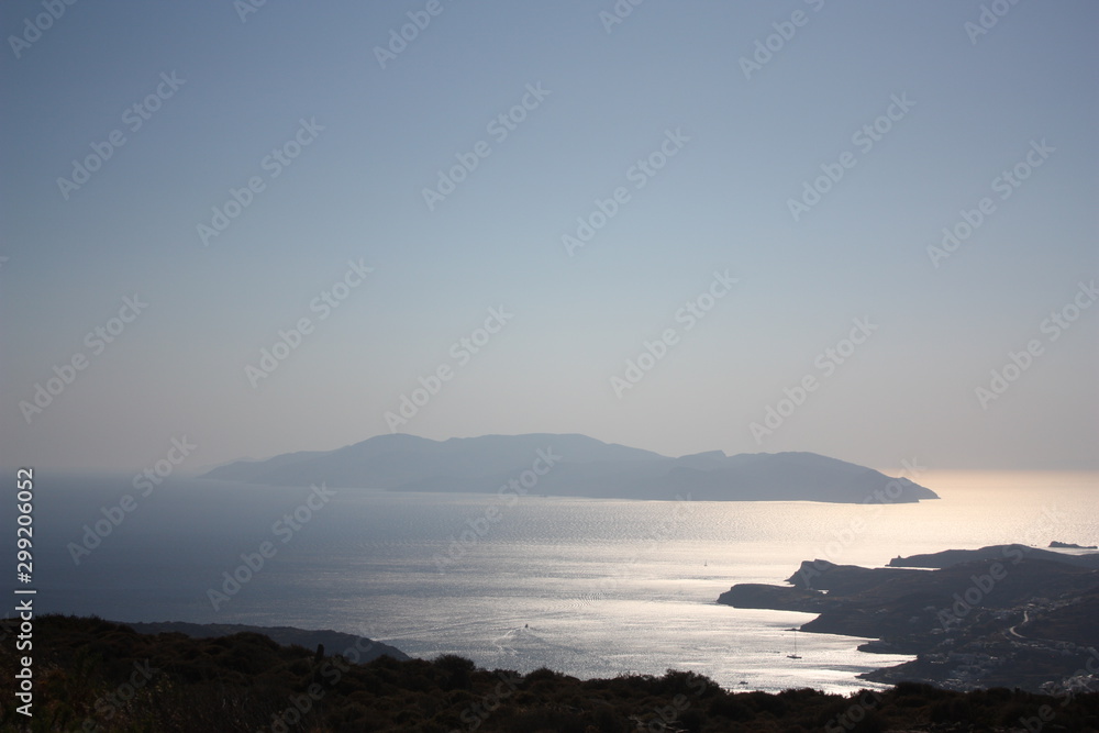 Ios, picturesque island with beautiful cycladic architecture, Aegean sea, Greece