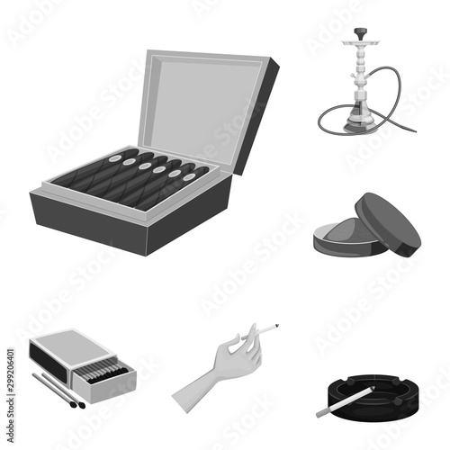 Vector design of health and nicotine sign. Collection of health and statistics vector icon for stock.