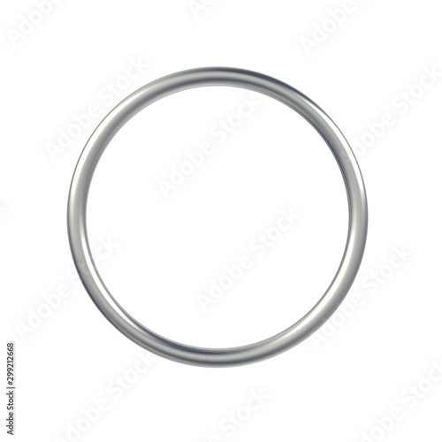 Metal ring isolated on white background. 3d illustration.