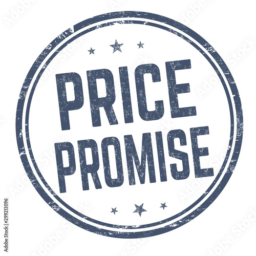 Price promise sign or stamp