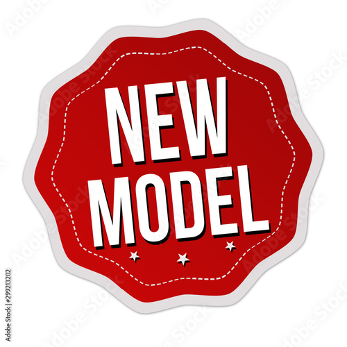 New model label or sticker
