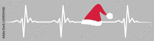 christmas heartbeat #isoliert #vektor - Weihnachten Herzschlag