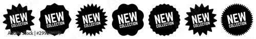 New Collection Tag Black | Special Offer Icon | Sticker | Deal Label | Variations