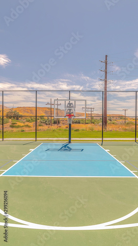 Wallpaper Mural Vertical Outdoor basketball court and three point line Torontodigital.ca