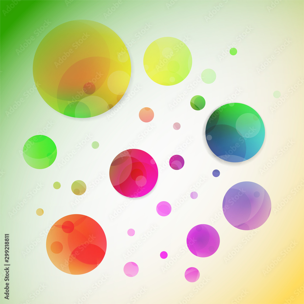 Abstract colorful circles background