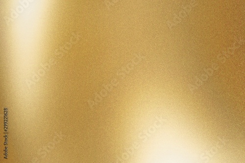 Fototapeta Texture of gold metallic polished glossy with copy space, abstract background