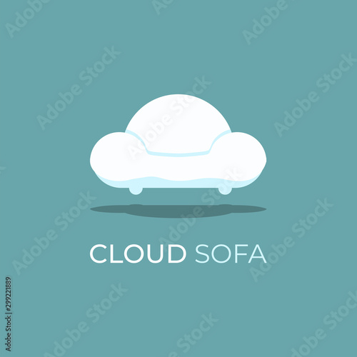 Sofa furniture logo isolated. Chair vector image