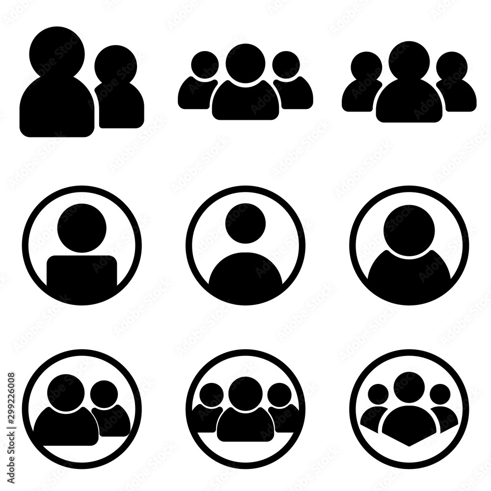 Set of User icon. symbol of business people with trendy flat style icon for web site design, logo, app, UI isolated on white background. vector illustration eps 10 Set of User icon. symbol of business people with trendy flat style icon for web site design, logo, app, UI isolated on white background. vector illustration eps 10