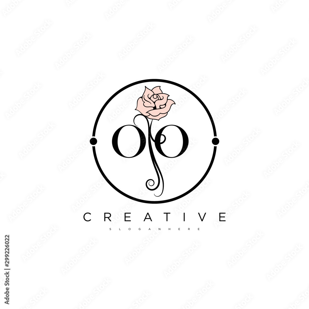 Obraz Flower OO Letter Logo Template Vector