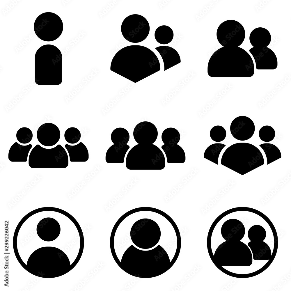 Set of User icon. symbol of business people with trendy flat style icon for web site design, logo, app, UI isolated on white background. vector illustration eps 10 Set of User icon. symbol of business people with trendy flat style icon for web site design, logo, app, UI isolated on white background. vector illustration eps 10