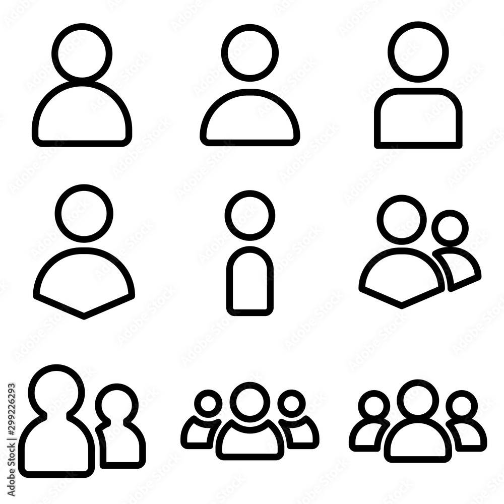 Set of User icon. symbol of business people with trendy flat style icon for web site design, logo, app, UI isolated on white background. vector illustration eps 10 Set of User icon. symbol of business people with trendy flat style icon for web site design, logo, app, UI isolated on white background. vector illustration eps 10