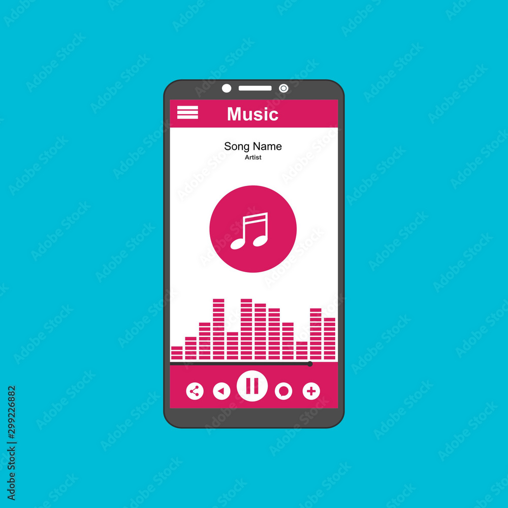 Music modern app user interface design for website and mobile applications Music modern app user interface design for website and mobile applications