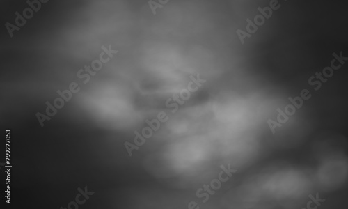 black smoke bokeh on dark black background . Texture blur dark floor and fog