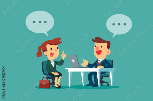businesswoman having a job interview