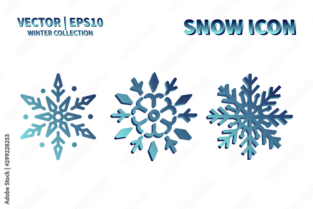 Snowflake vector icon set. Christmas and winter snow flake element collection. Isolated flat new year holiday decoration illustration template. Cold weather object design silhouette symbol Snowflake vector icon set. Christmas and winter snow flake element collection. Isolated flat new year holiday decoration illustration template. Cold weather object design silhouette symbol